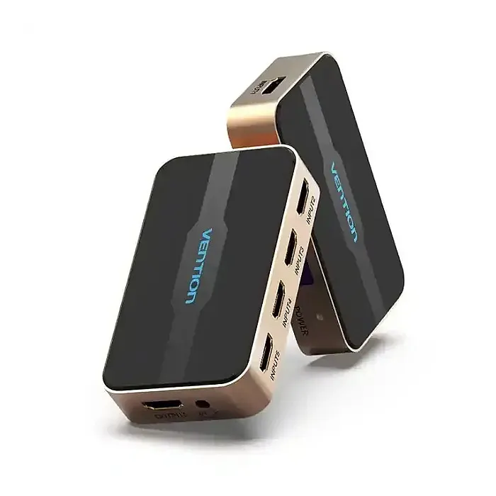 Vention ACDG0 5 in 1 out HDMI Switcher Aluminum Alloy 4K 30Hz with Remote Control and DC 5V/1A Power Supply Cable